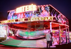 A ride at the Billy Bates Fun Fair for Christmas in Leicester